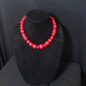 Giant Red Bead Necklace